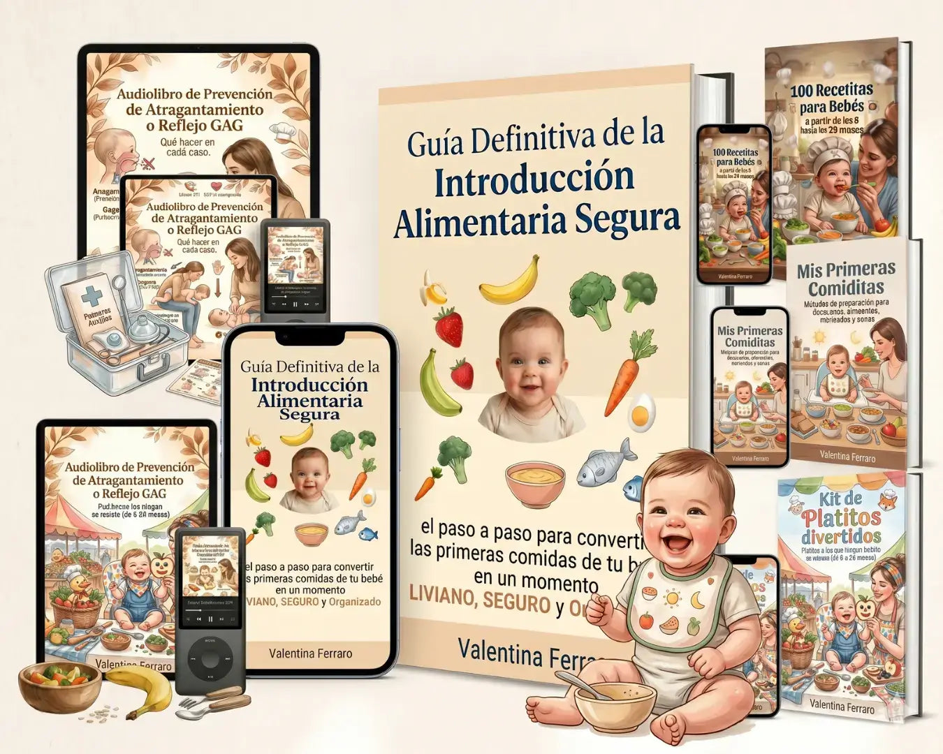 📦 Mega Pack | 📕 Guía Introducción Alimentaria para Bebés 👶🏻 + 7 Bonus 🎁 | Entrega Inmediata (Digital)